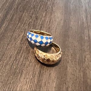 Rellery Gold Stacked Rings 8.5